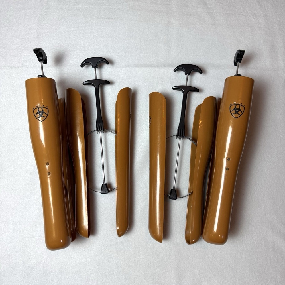 2 Pairs Ariat Boot Shapers Trees Brown Tan Tall Plastic Western English Boots